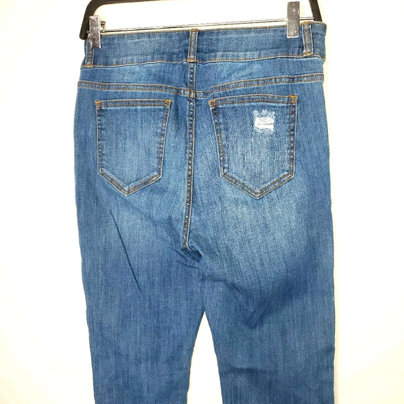 18) GLAMOUR FARMS Skinny Raw Hem Destressed Sz. 11 Juniors - Picture 5 of 5